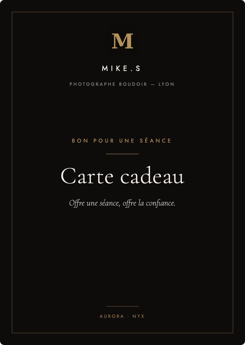 Carte cadeau Mike.S — recto